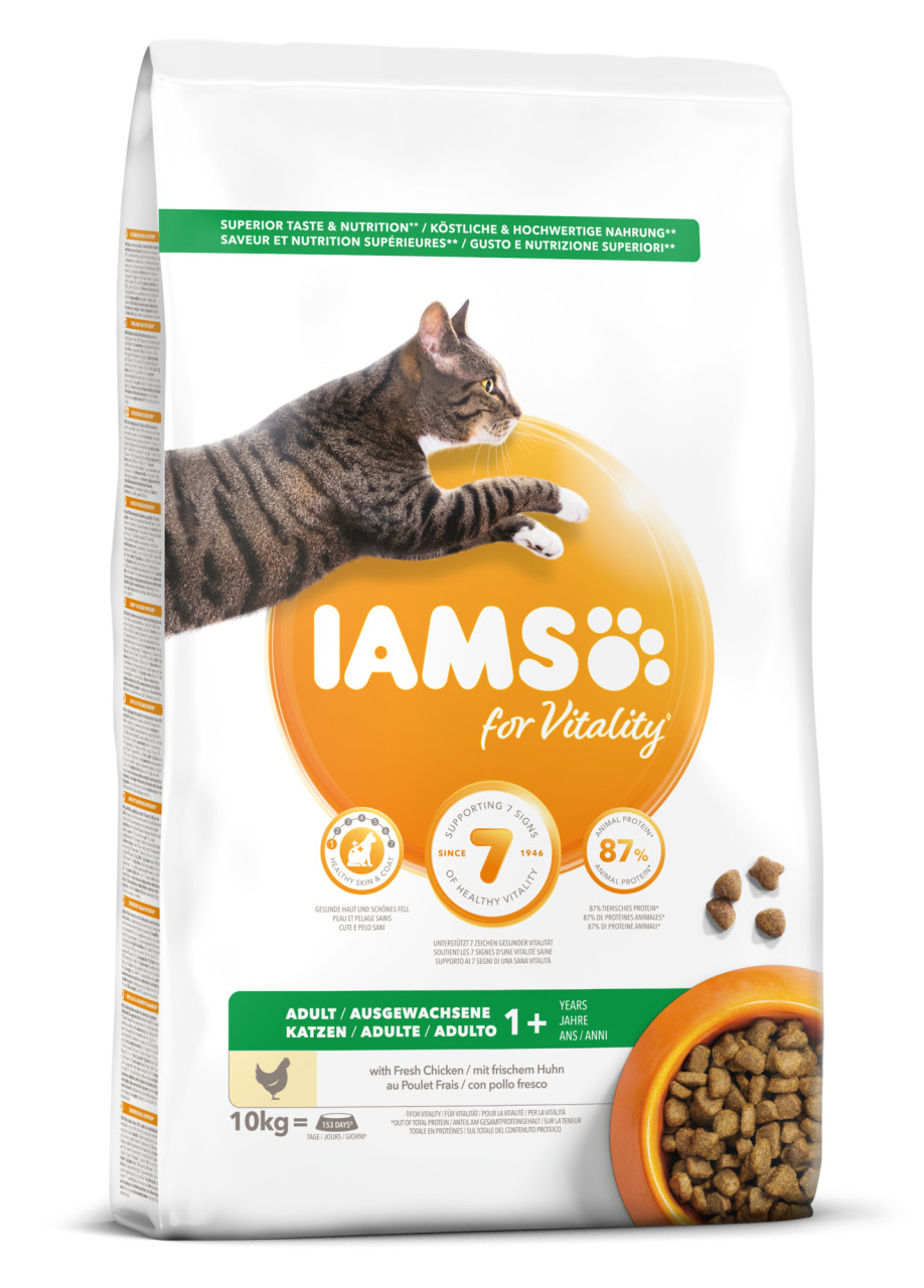 halfgeleider motief gelijkheid IAMS kattenvoer Adult Chicken 10 kg | Dierenwereld XL