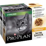 Pro Plan kattenvoer Sterilised Nutrisavour Kip 10 x 85 gr