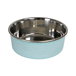 Voer- en Drinkbak Sneeuwpatroon Turquoise