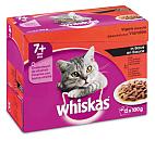 Whiskas kattenvoer Senior Vlees selectie in Saus 12 x 100 gr