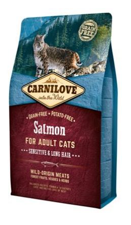 Carnilove kattenvoer Salmon Sensitive & Long hair 2 kg