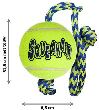 Kong Squeakair Ball with Rope M