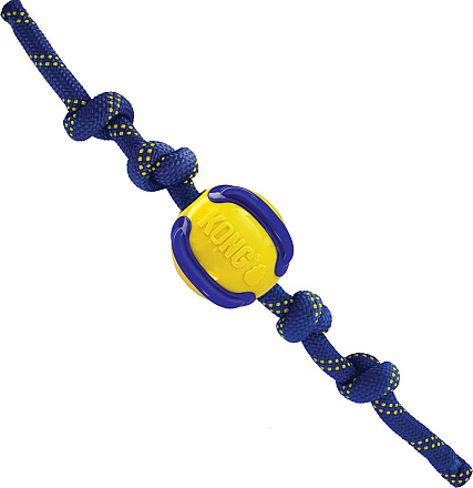 Kong Jaxx Brights Ball met Touw Assorti M