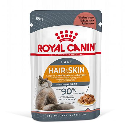 Royal Canin Kattenvoer Hair & Skin in Gravy 12 x 85 gr