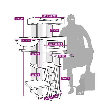 Petrebels Krabmeubel Lucky Bastards Estate 170 Pepper