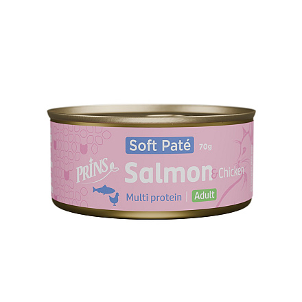 Prins Kattenvoer Soft Paté Zalm & Kip 70 gr