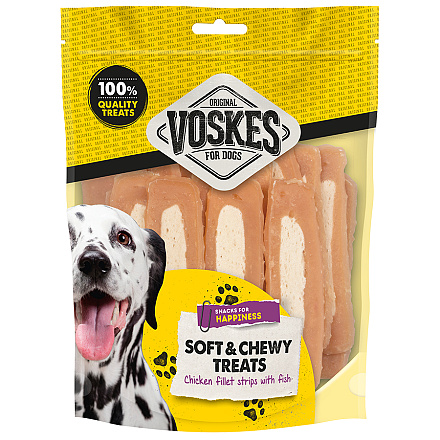 Voskes Kipfilet Strips met Vis 400 gr