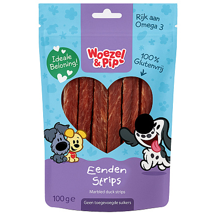 Woezel & Pip Eenden Strips 100 gr