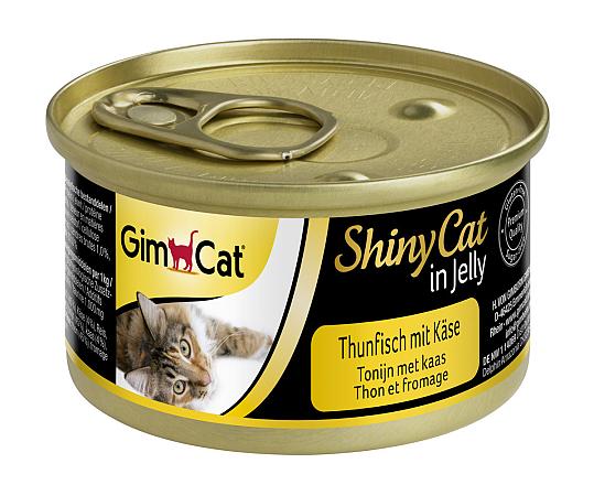 GimCat kattenvoer ShinyCat in jelly tonijn met kaas 70 gr