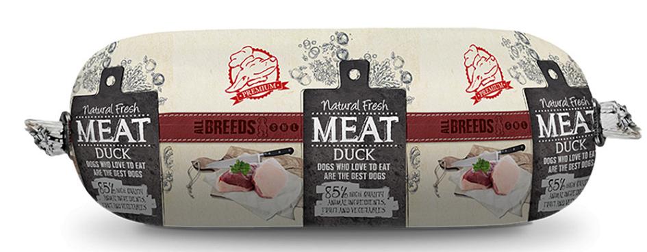 Natural Fresh MEAT hondenworst duck <br>600 gr