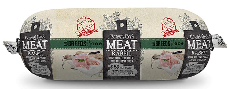 Natural Fresh MEAT hondenworst rabbit <br>600 gr