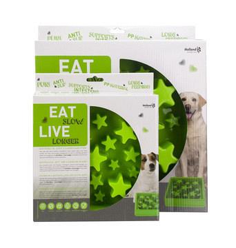 Eat Slow Live Longer voerbak Star green